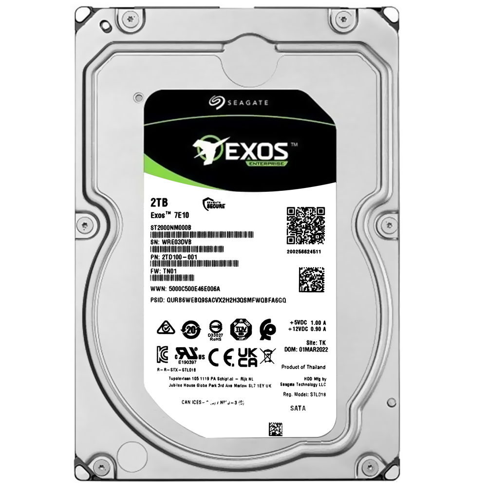 HD Seagate 2TB Exos 7E10 Enterprise 3.5" SATA 3 7200RPM - ST2000NM000B