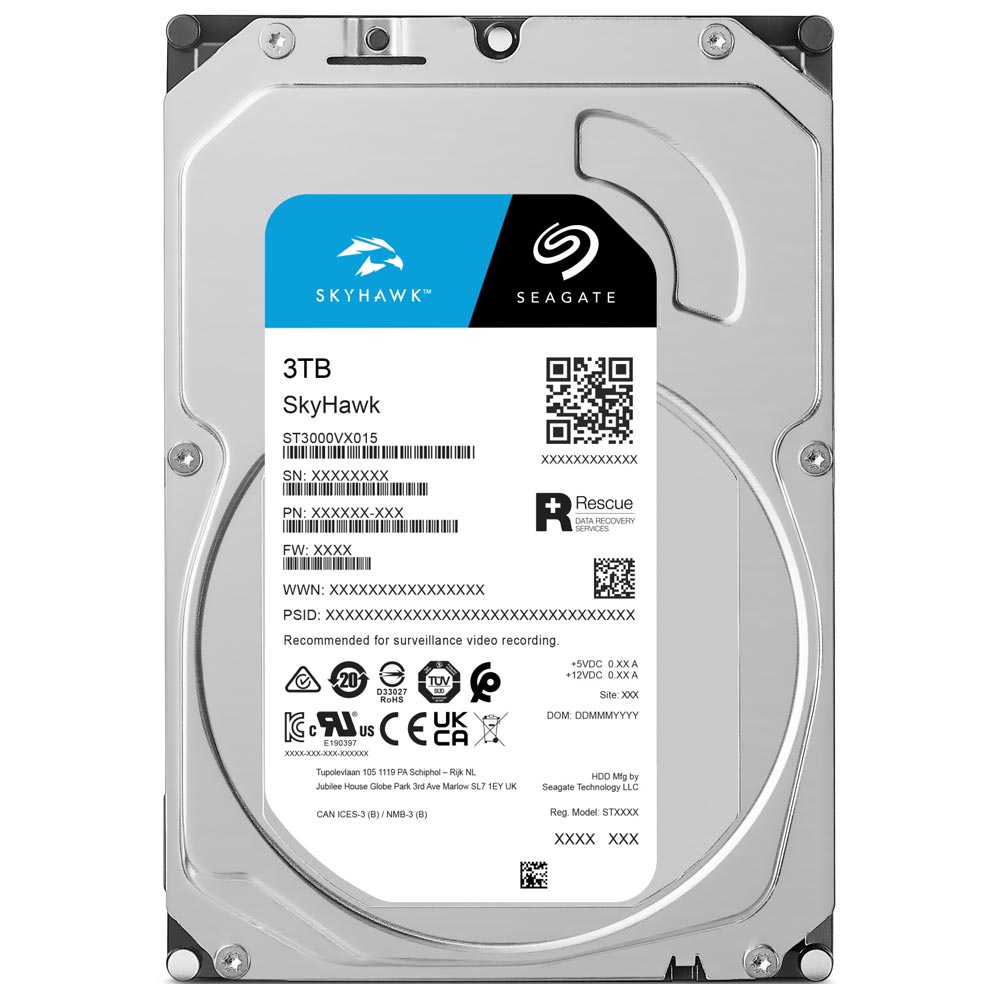 HD Seagate 3TB SkyHawk 3.5" 7200RPM - ST3000VX015
