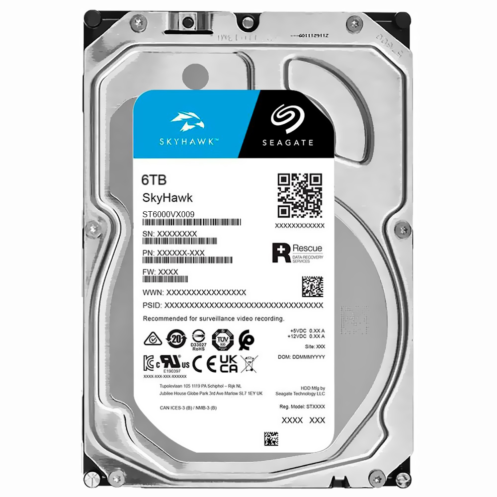 HD Seagate 6TB SkyHawk 3.5" SATA 3 5400RPM - ST6000VX009 (GARANTIA BR)