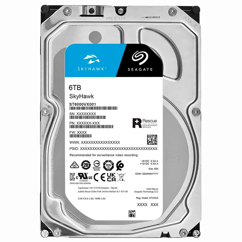HD Seagate 6TB SkyHawk Surveillance 3.5" SATA 3 5400RPM - ST6000VX001 (GARANTIA BR)