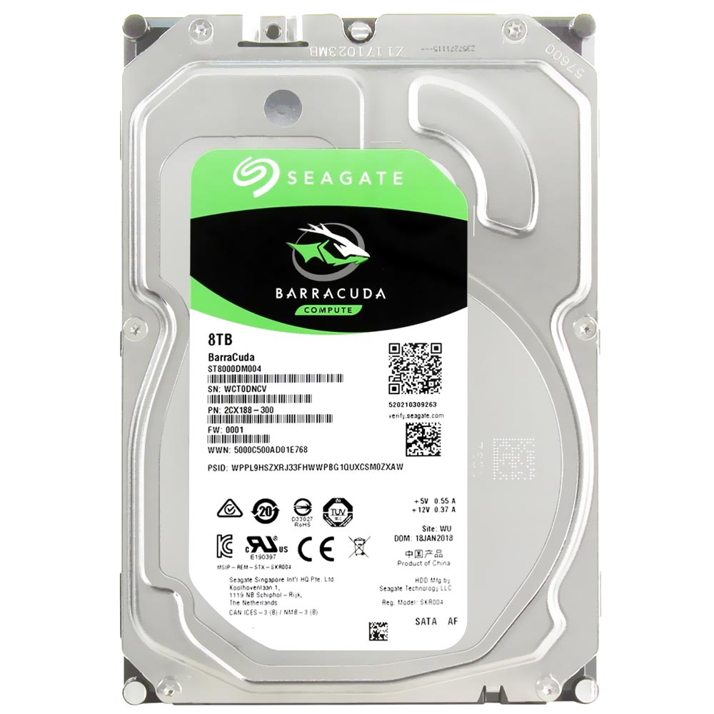 HD Seagate 8TB BarraCuda SATA 3 5400RPM 3.5