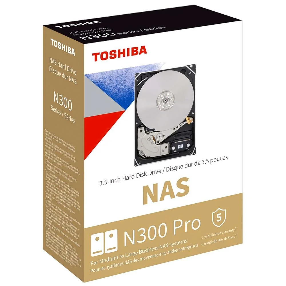 HD Toshiba 22TB N300 Pro Nas 3.5" SATA 3 7200RPM - HDWG62CXZSTB