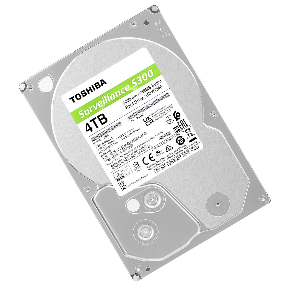 HD Toshiba 4TB S300 Surveillance 3.5" SATA 3 5400RPM - HDWT840UZSVA