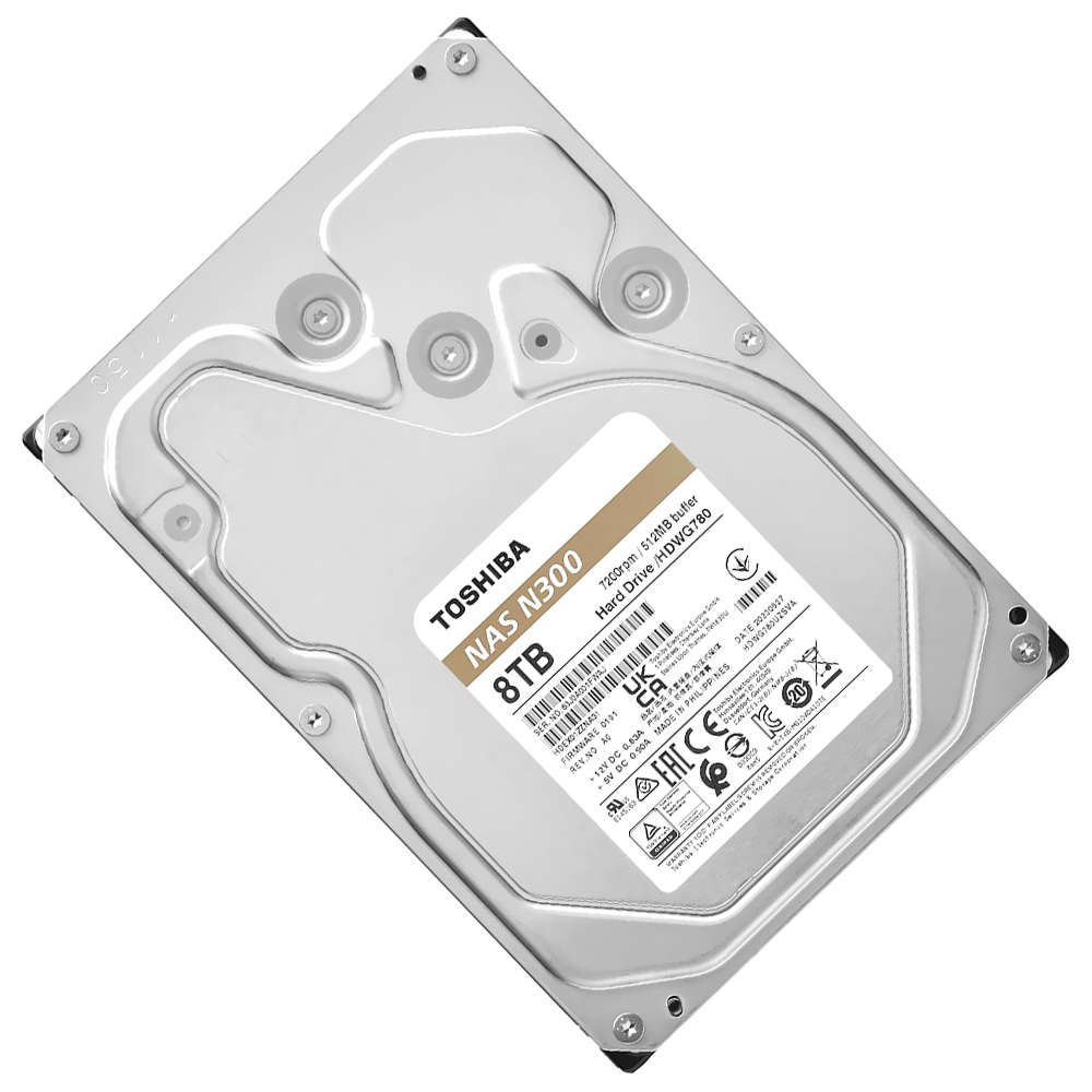 HD Toshiba 8TB N300 Pro Nas 3.5" 7200RPM - HDWG780XZSTB
