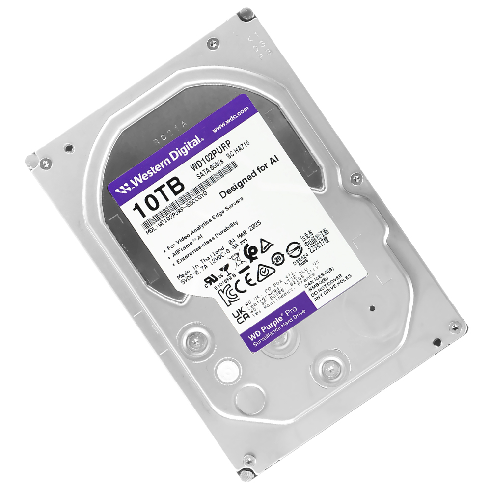HD Western Digital 10TB WD Purple Pro 3.5" SATA 3 7200RPM - WD102PURP