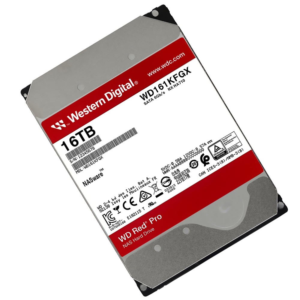 HD Western Digital 16TB WD Red Pro Nas 3.5" SATA 3 7200RPM - WD161KFGX