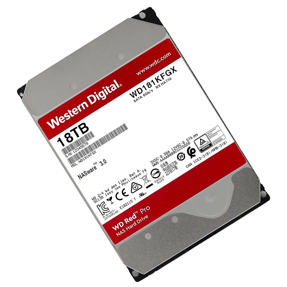 HD Western Digital 18TB WD Red Pro 3.5" SATA 3 7200RPM - WD181KFGX