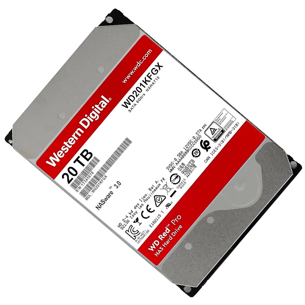 HD Western Digital 20TB WD Red Pro Nas 3.5" SATA 3 7200RPM - WD201KFGX