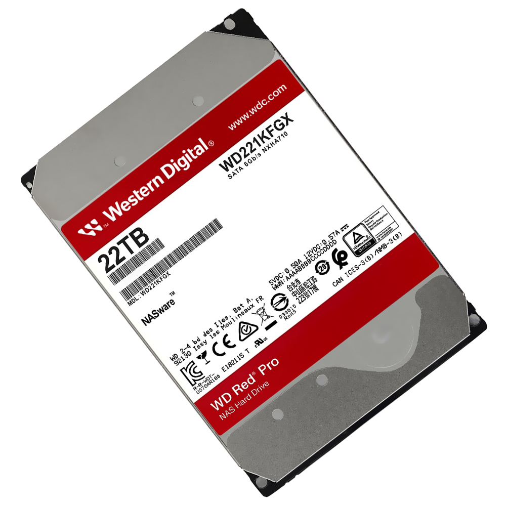 HD Western Digital 22TB WD Red Pro Nas 3.5" SATA 3 7200RPM - WD221KFGX