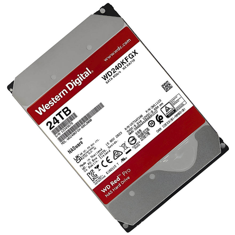 HD Western Digital 24TB WD Red Pro Nas 3.5" SATA 3 7200RPM - WD240KFGX (GARANTIA BR)