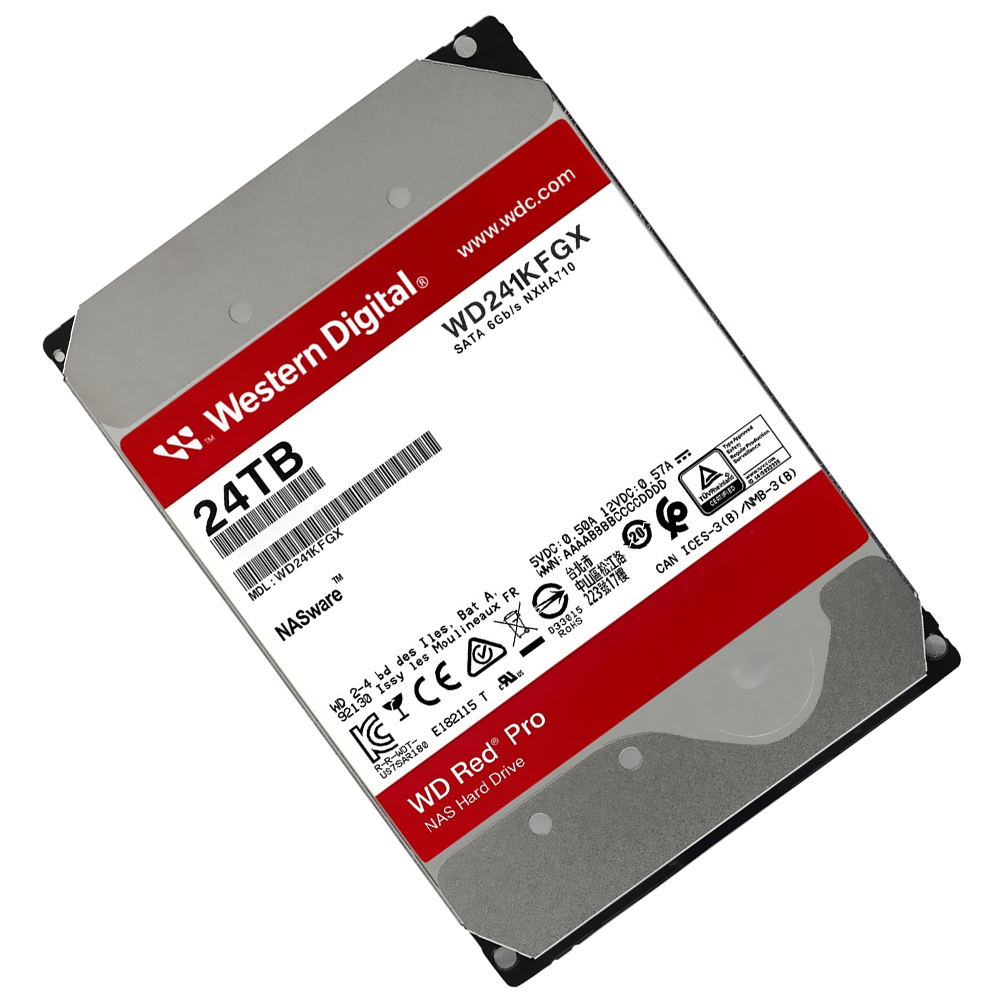 HD Western Digital 24TB WD Red Pro Nas 3.5" SATA 3 7200RPM -  WD241KFGX (GARANTIA BR)