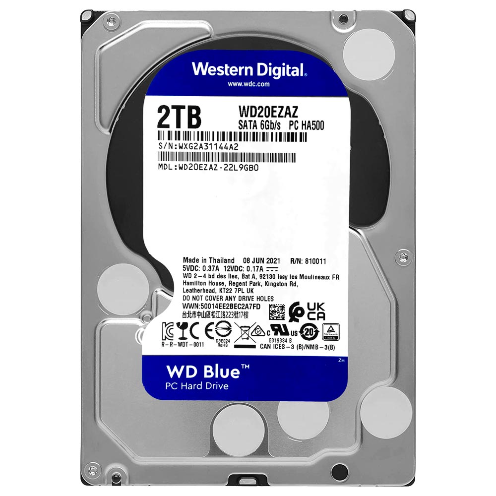 HD Western Digital 2TB WD Blue 3.5" SATA 3 5400RPM Pull - WD20EZAZ no ...