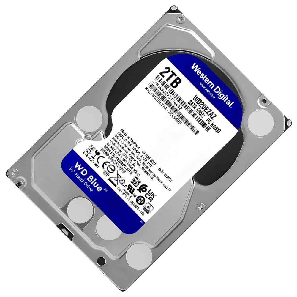 HD Western Digital 2TB WD Blue 3.5" SATA 3 5400RPM Pull - WD20EZAZ no ...