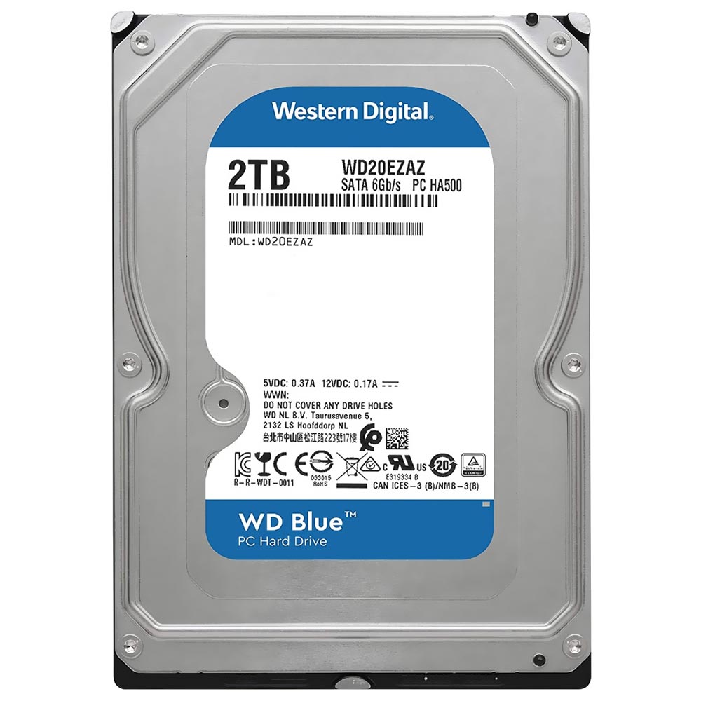 HD Western Digital 2TB WD Blue 3.5" SATA 3 5400RPM - WD20EZAZ