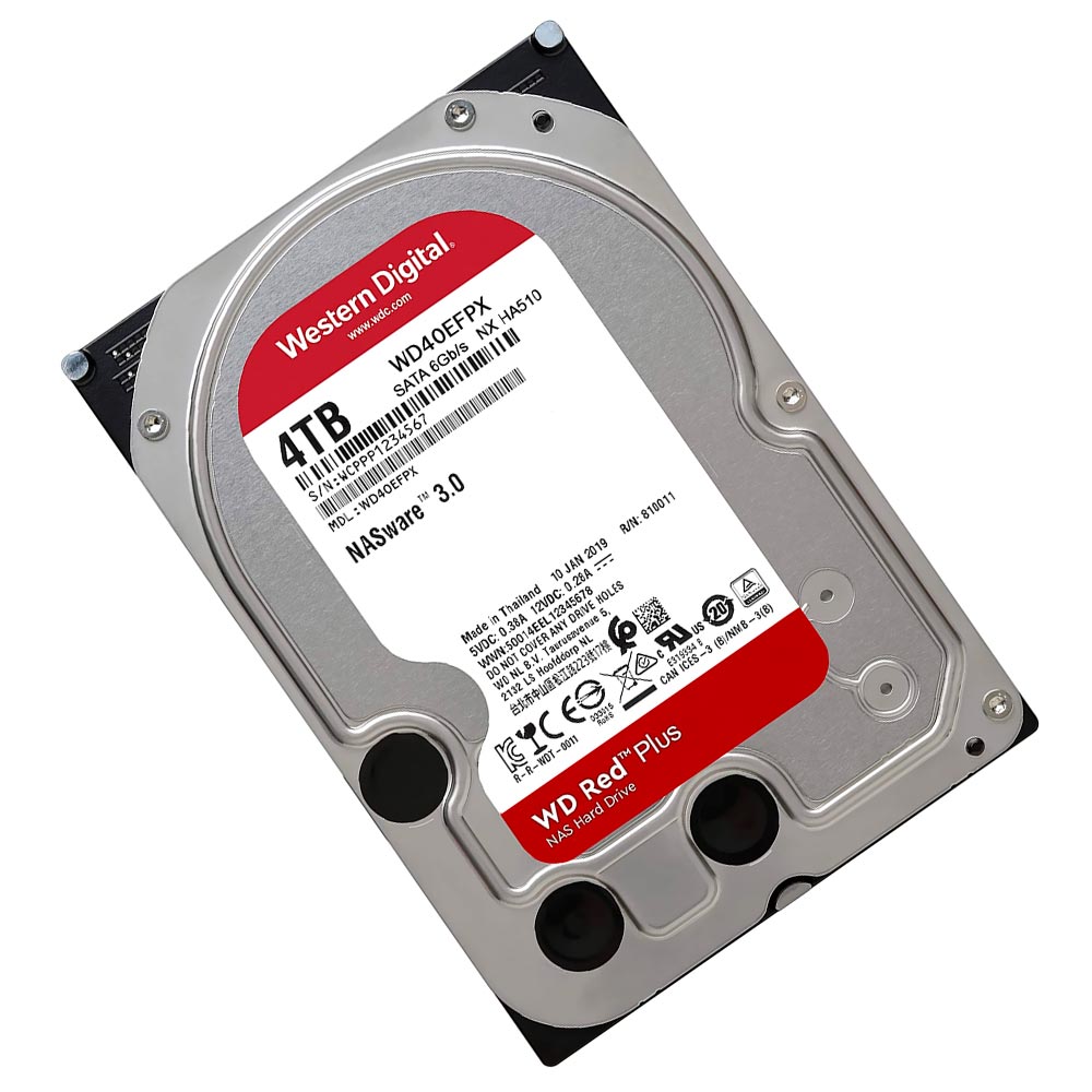 HD Western Digital 4TB WD Red Plus Nas 3.5" SATA 3 5400RPM - WD40EFPX