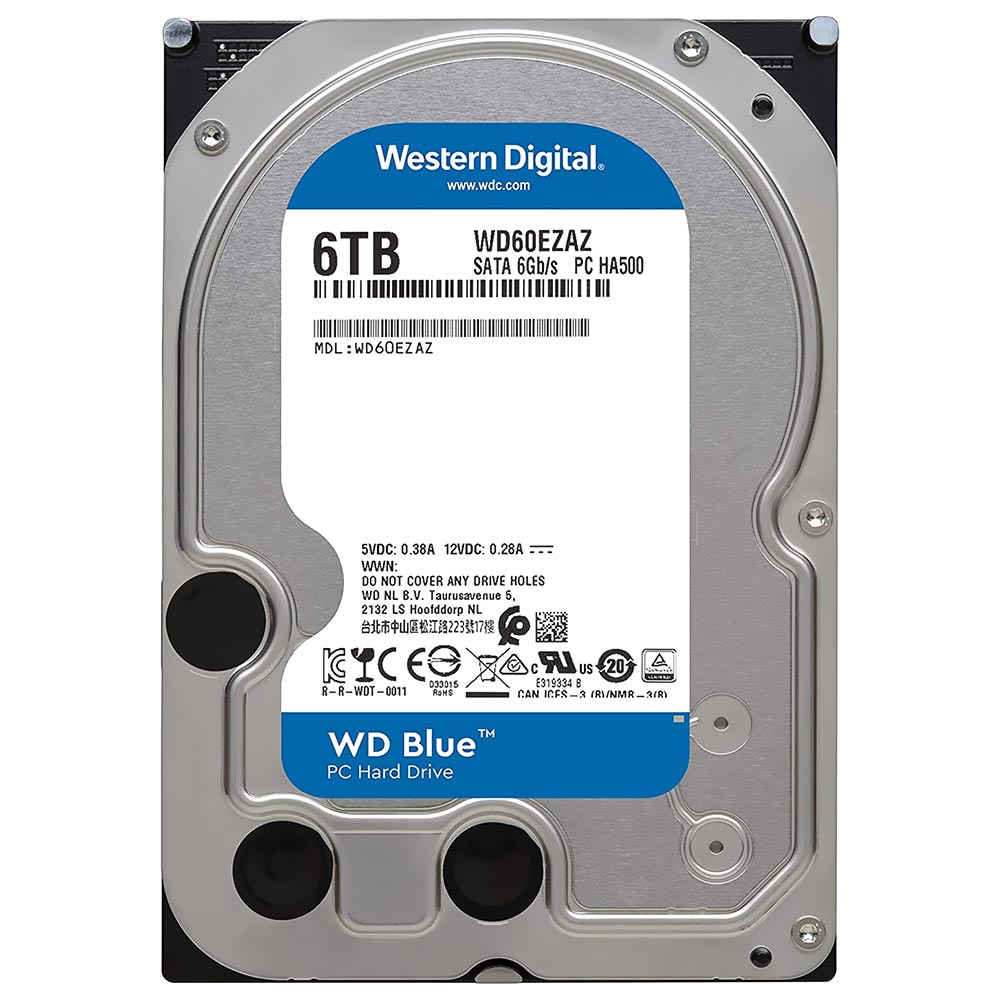 HD Western Digital 6TB WD Blue 3.5" SATA 3 5400RPM - WD60EZAZ