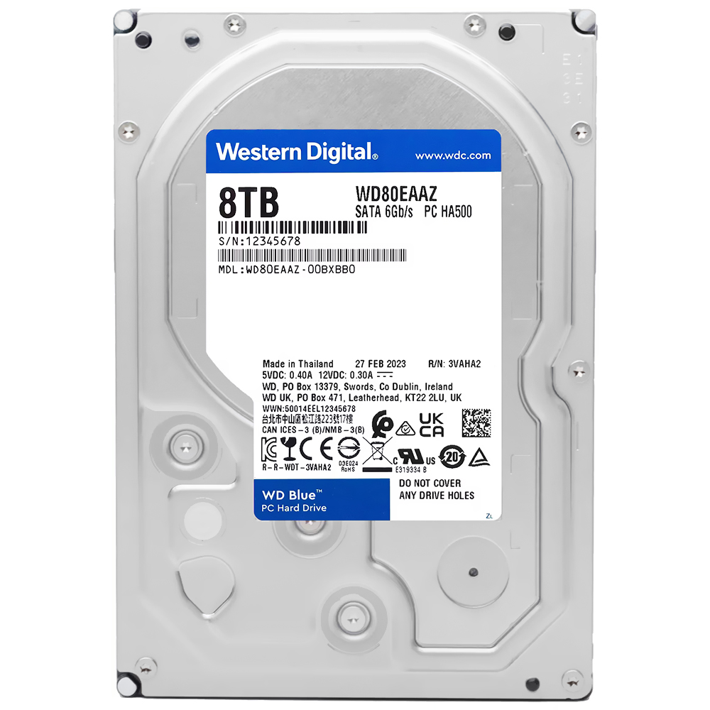 HD Western Digital 8TB WD Blue 3.5" SATA 3 5640RPM - WD80EAAZ