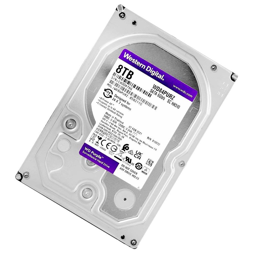 HD Western Digital 8TB WD Purple 3.5" SATA 3 5640RPM - WD84PURZ