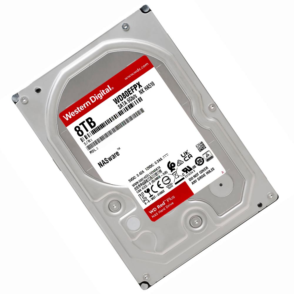 HD Western Digital 8TB WD Red Plus Nas 3.5" SATA 3 5640RPM - WD80EFPX