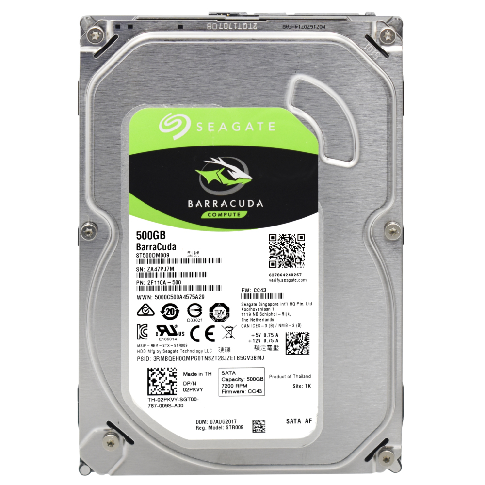 HD Seagate 500GB BarraCuda 3.5" SATA 3 7200RPM Pull - ST500DM009