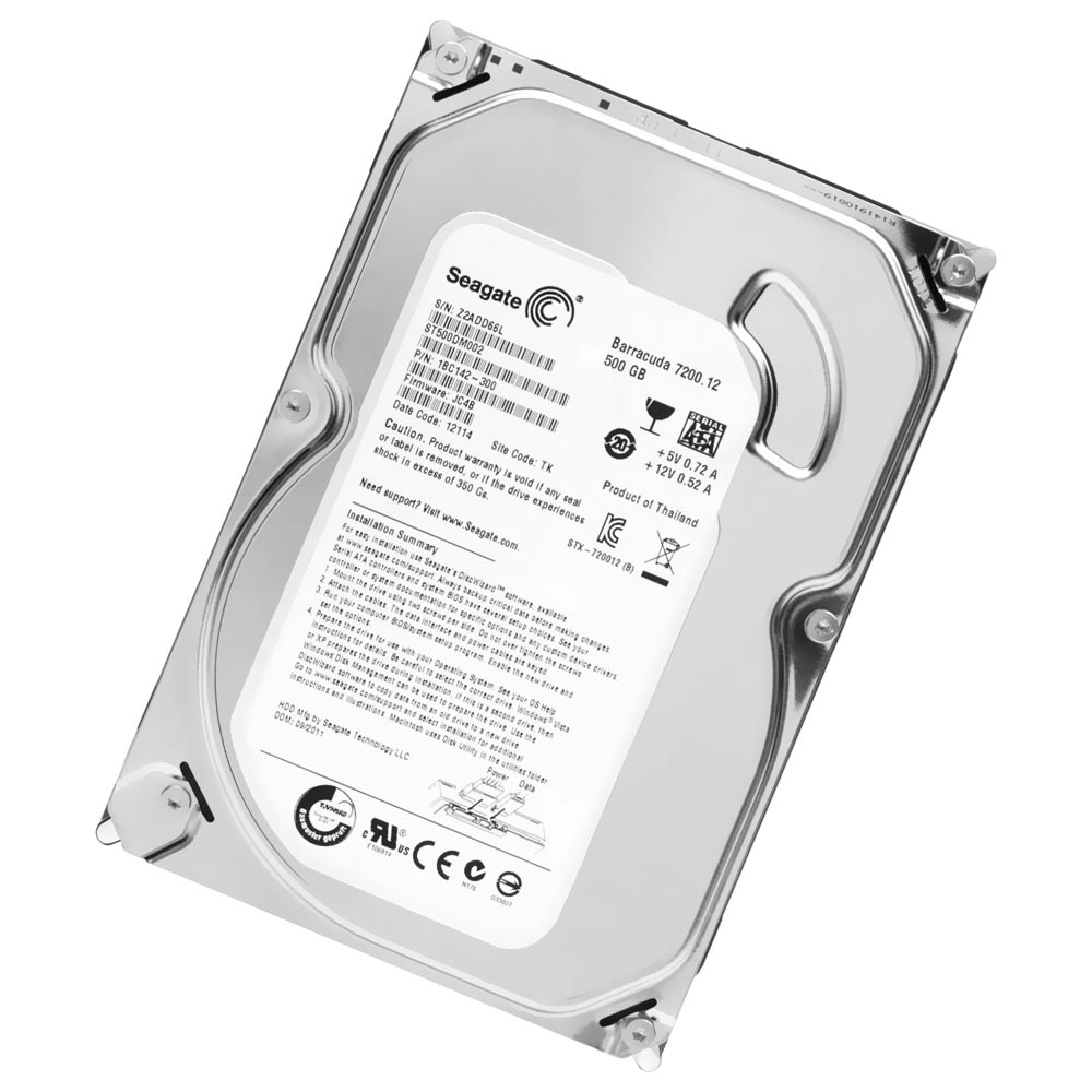 HD Seagate 500GB Pipeline Slim SATA 3 7200RPM 3.5" Pull - ST500DM002