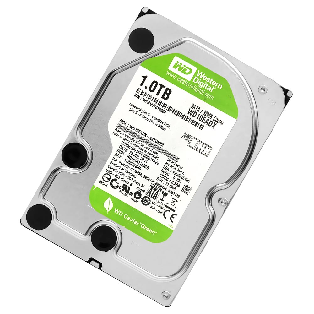 HD Western Digital 1TB WD Green 3.5" SATA 3 7200RPM Pull - WD10EADX no ...