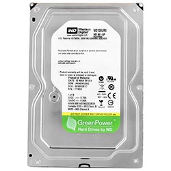 HD Western Digital 1TB WD Green 3.5" SATA 3 7200RPM Pull - WD10EURX