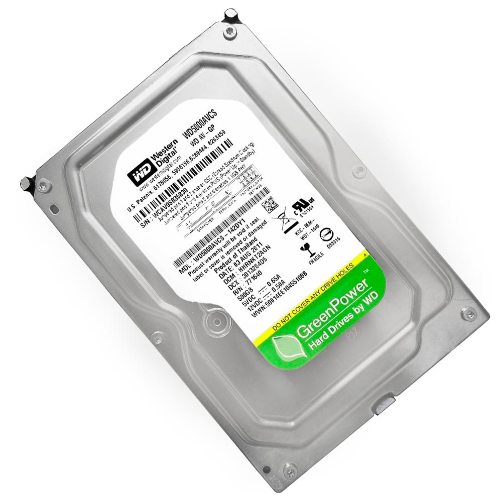 HD Western Digital 500GB WD Green 3.5" SATA 2 7200RPM Pull - WD5000AVCS