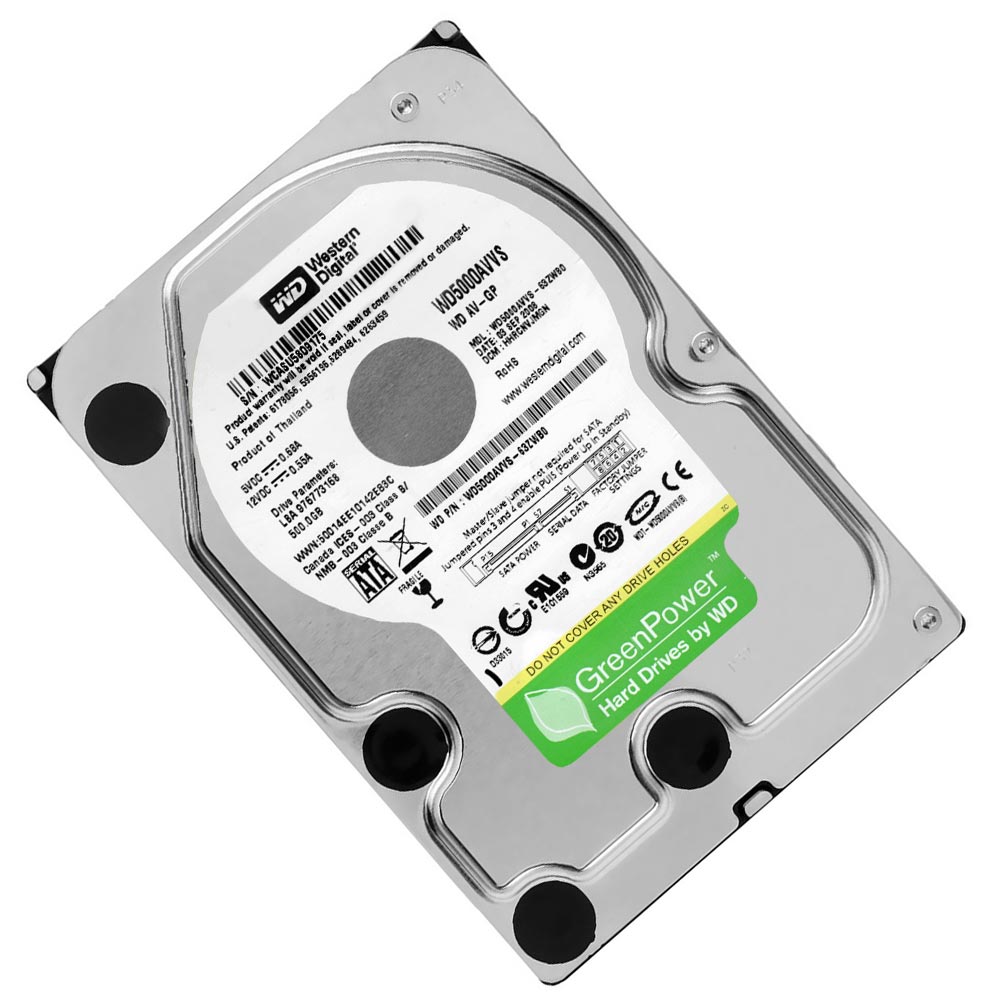 HD Western Digital 500GB WD Green 3.5" SATA 2 7200RPM Pull - WD5000AVVS