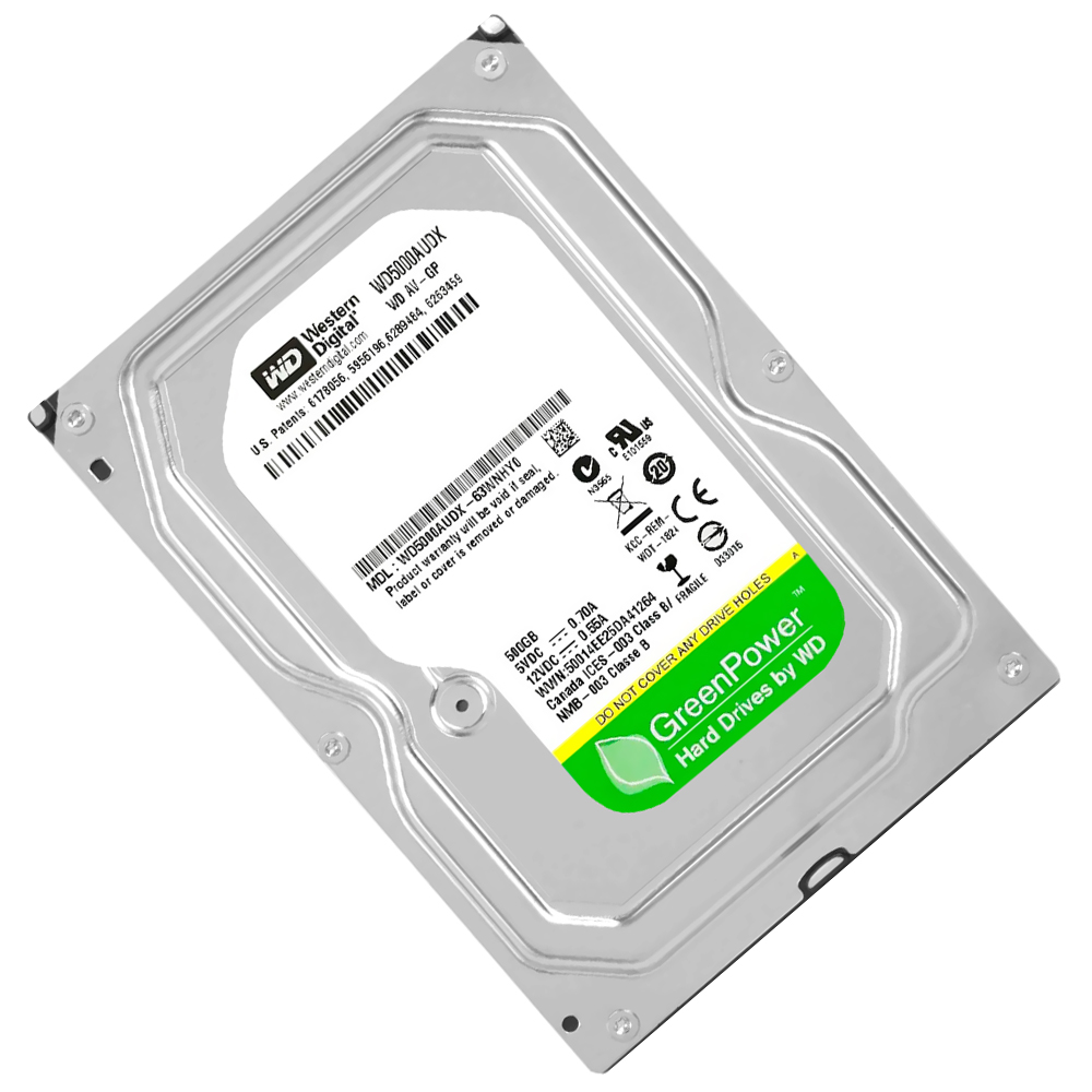 HD Western Digital 500GB WD Green 3.5" SATA 3 5400RPM Pull - WD5000AUDX