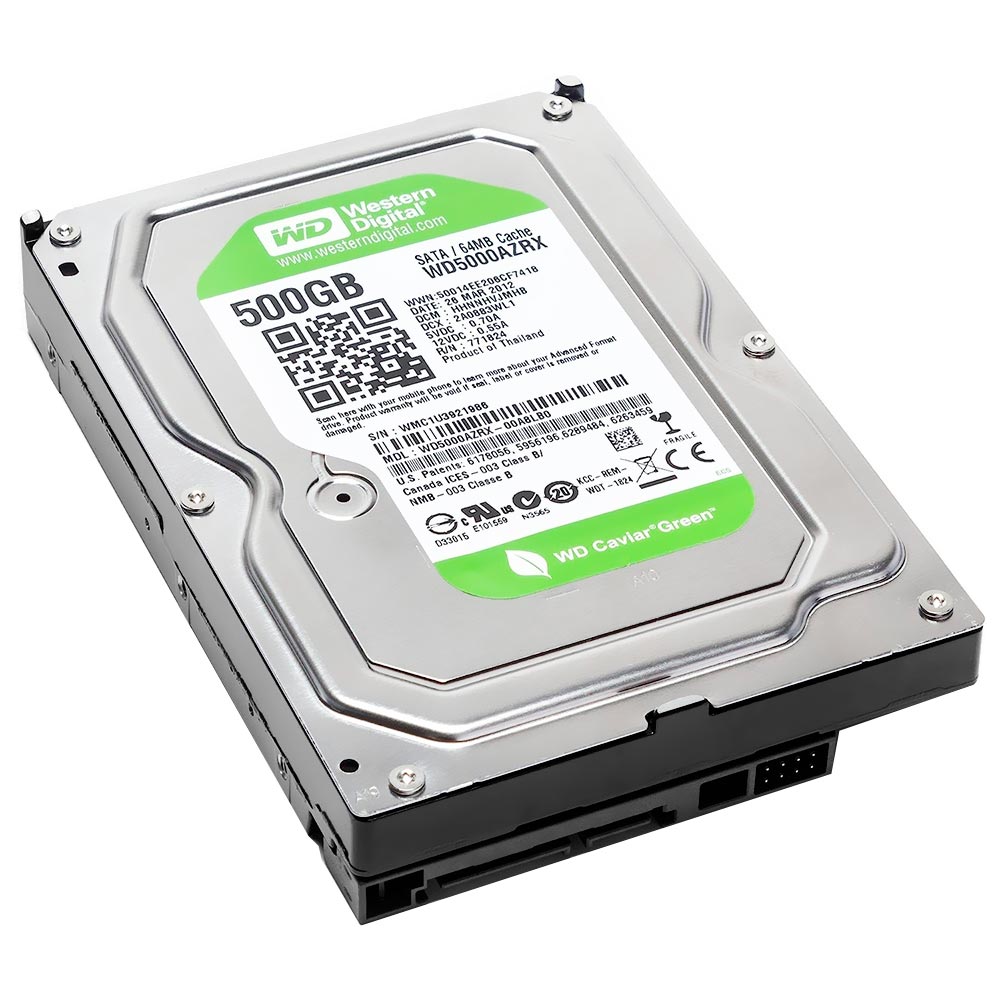 HD Western Digital 500GB WD Green 3.5" SATA 3 7200RPM Pull - WD5000AZRX ...