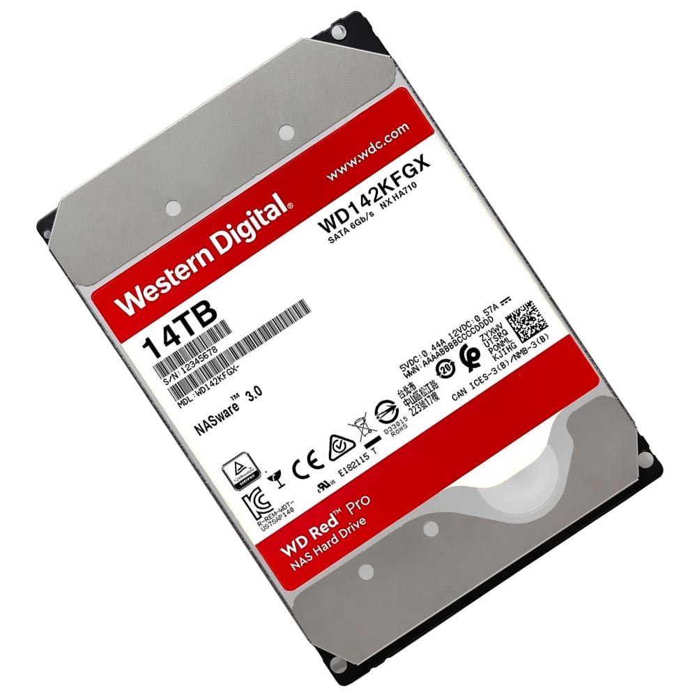 HD SATA3 14TB WESTERN DIGITAL WD RED PRO NAS 7200RPM 512MB WD142KFGX (GARANTIA PY)