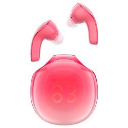 FONE BLUETOOTH ACEFAST T9/AT9 CRYSTAL AIR TBS EARBUDS POMELO VERMELHO