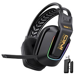 FONE C/ MIC. ONIKUMA GT828 GAMING RGB WIRELESS/USB PRETO