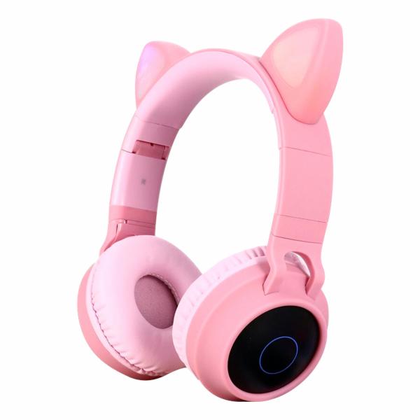 Fone Cat Havit BT028C Ear LED / Bluetooth - Rosa