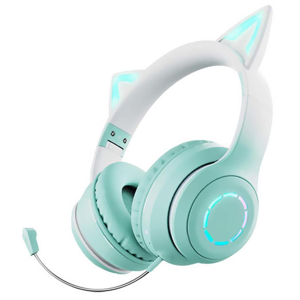 Fone Cat Havit BT029C Ear LED / Bluetooth - Verde
