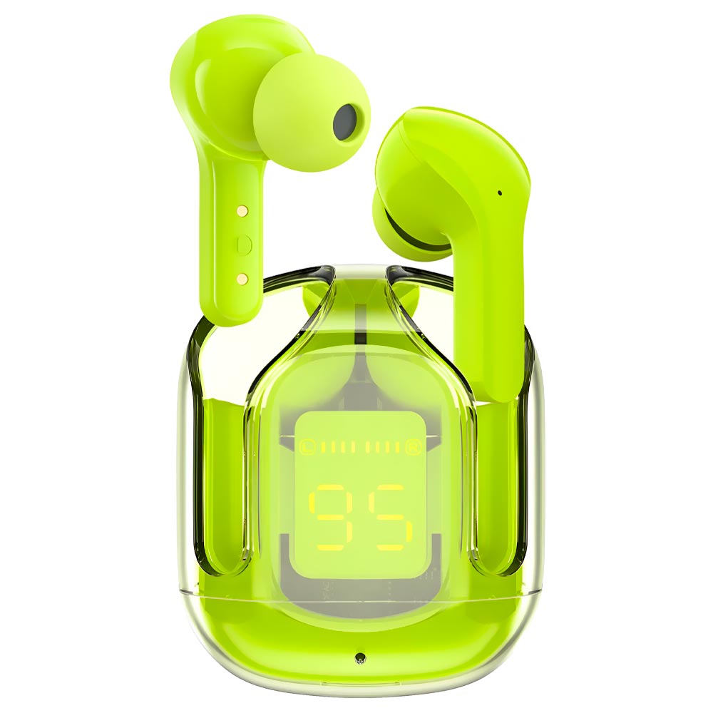 Fone de Ouvido Acefast T6/AT6 Crystal TWS Earbuds / Bluetooth - Youth Verde