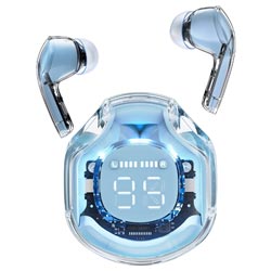 Fone de Ouvido Acefast T8/AT8 Crystal 2 TWS Earbuds / Bluetooth - Ice Azul