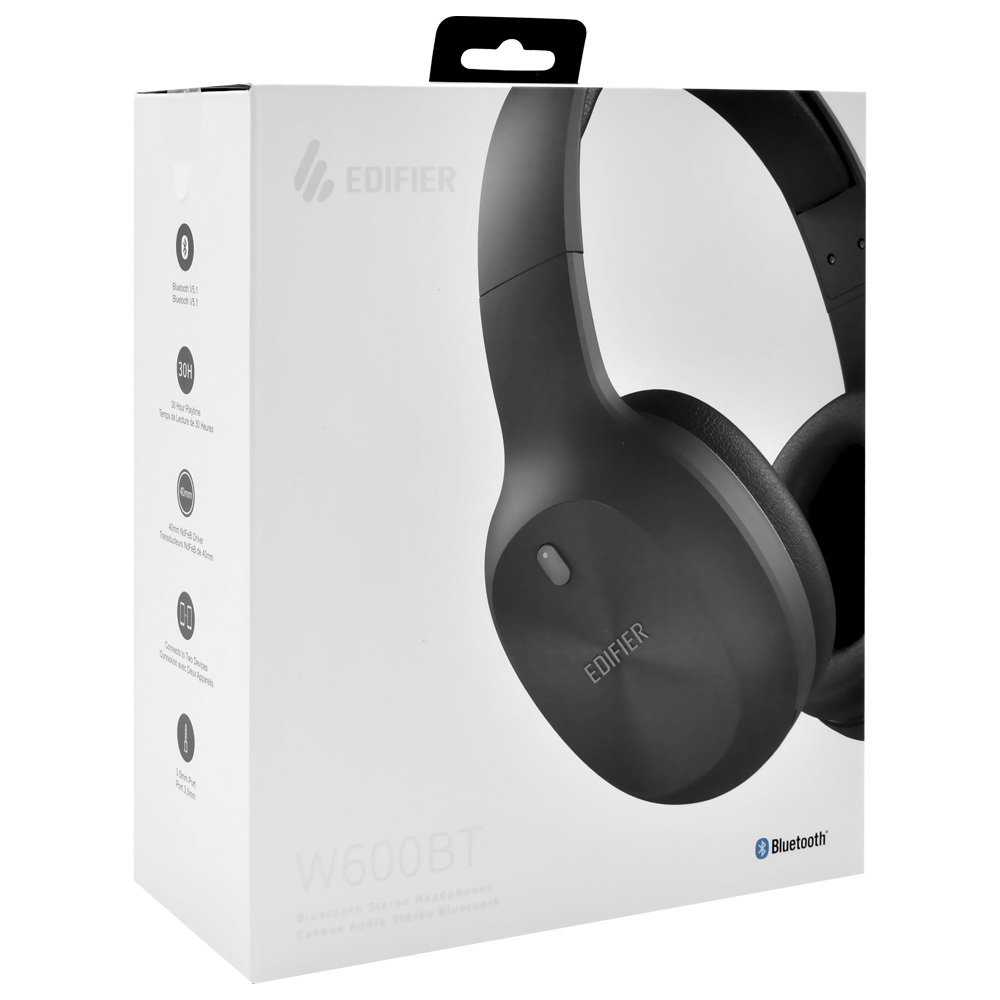 Fone de Ouvido Edifier W600BT Stereo Headphones / Bluetooth - Preto