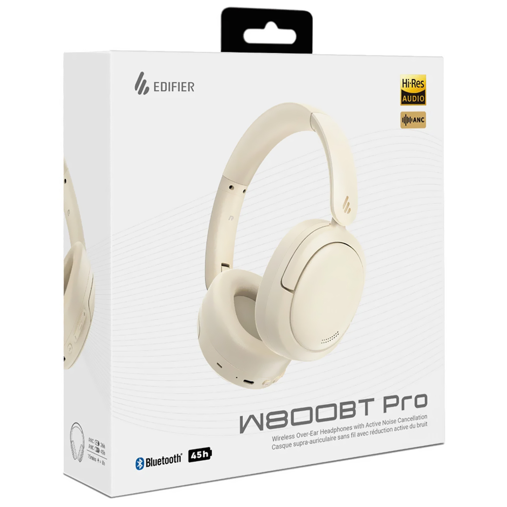 Fone de Ouvido Edifier W800BT Pro Over-Ear Headphones / Bluetooth - Ivory