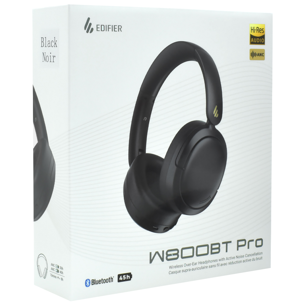 Fone de Ouvido Edifier W800BT Pro Over-Ear Headphones / Bluetooth - Preto