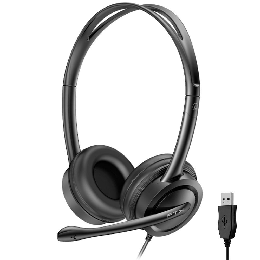 Fone de Ouvido FTX H91-BK / Com Fio - Preto