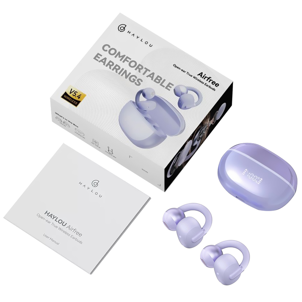 Fone de Ouvido Haylou OW03 AirFree TWS / Bluetooth - Roxo