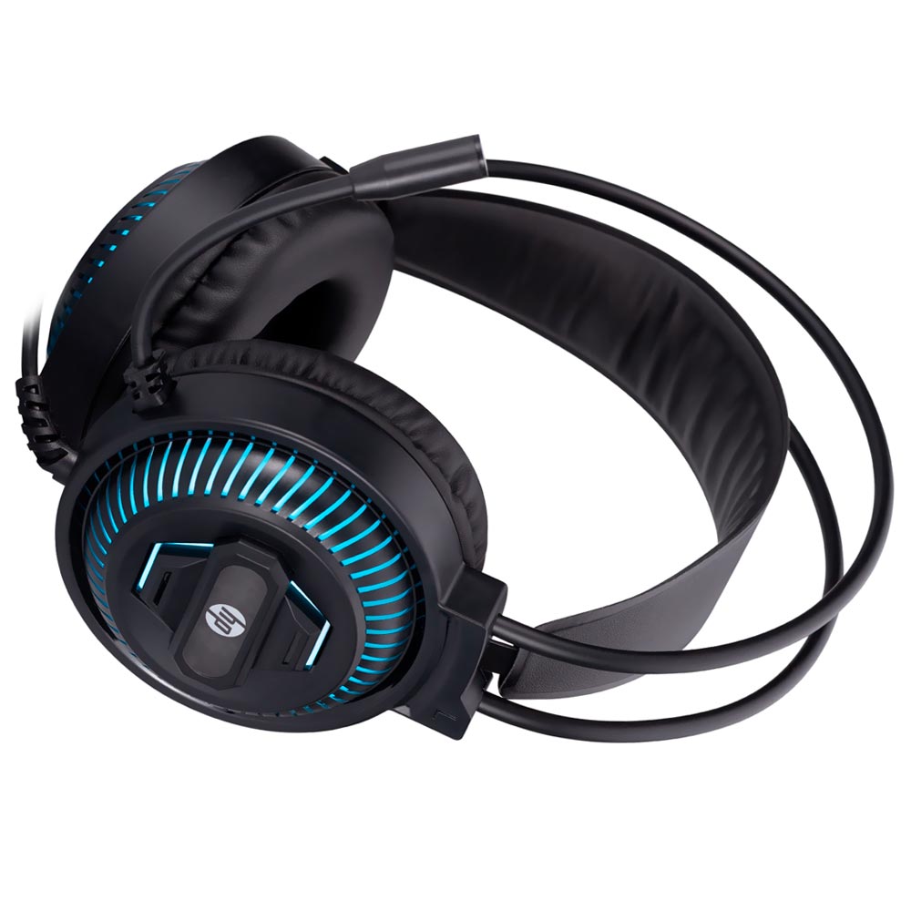 Fone de Ouvido HP DHE-8001 Stereo Headset LED / Com Fio - Preto