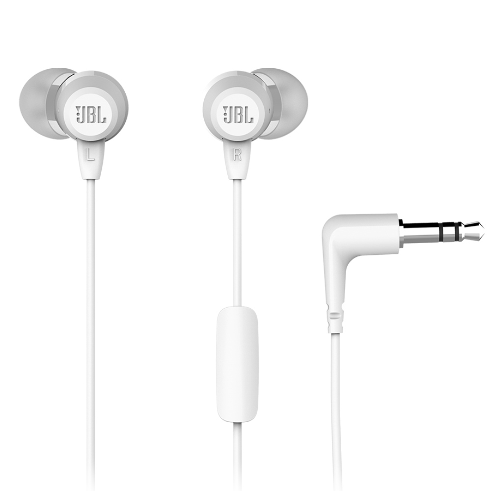 Fone de Ouvido JBL C50HI / Com Fio - Branco