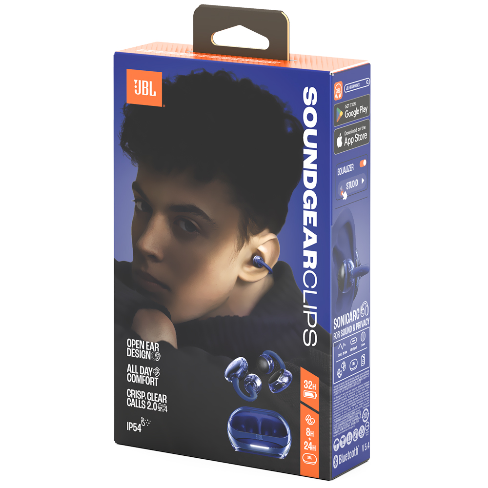 Fone de Ouvido JBL Soundgear Clips Open-Ear TWS / Bluetooth - Azul