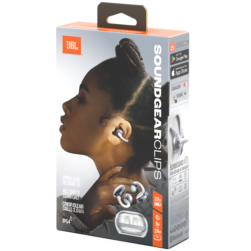 Fone de Ouvido JBL Soundgear Clips Open-Ear TWS / Bluetooth - Branco