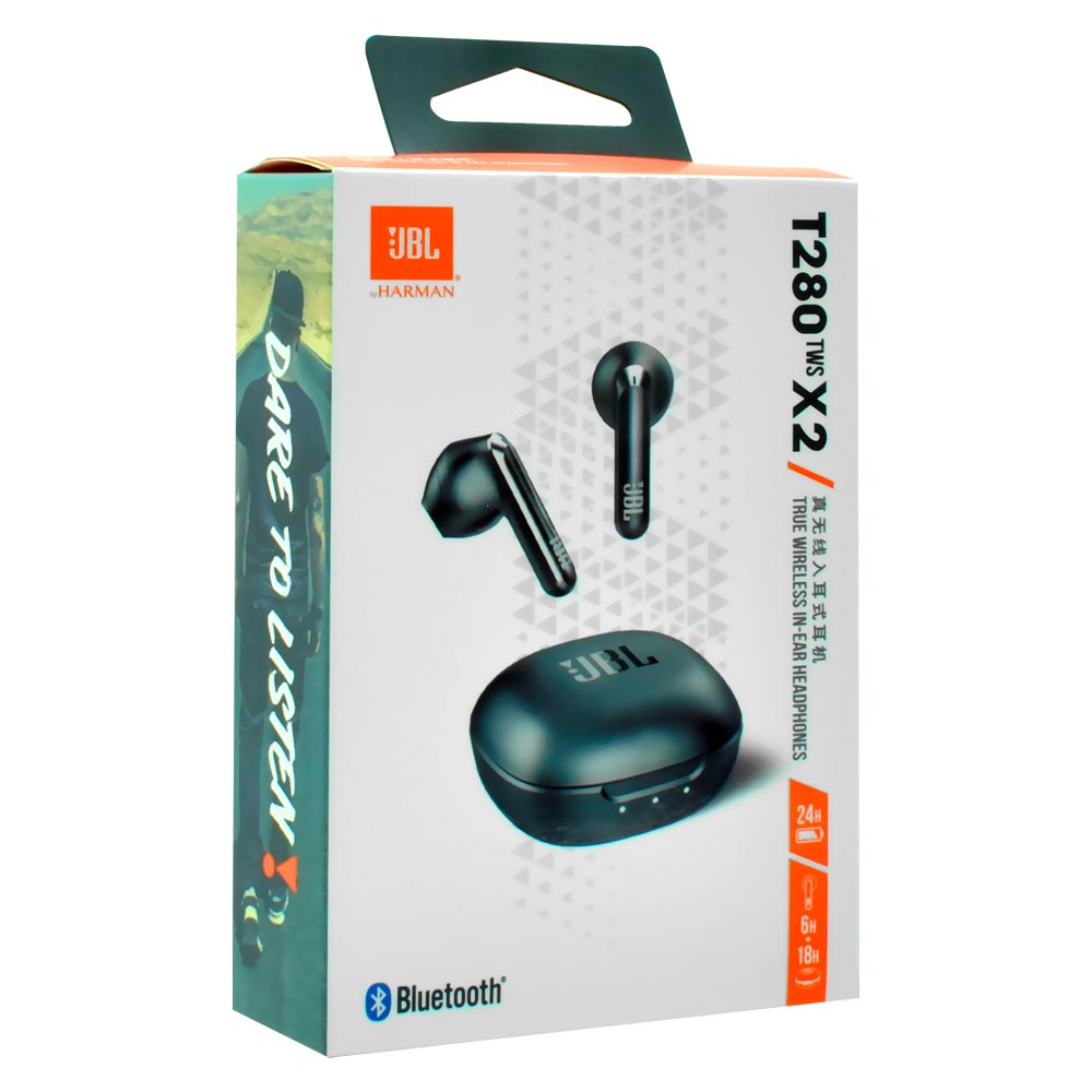 Fone de Ouvido JBL T280TWS X2 / Bluetooth - Preto