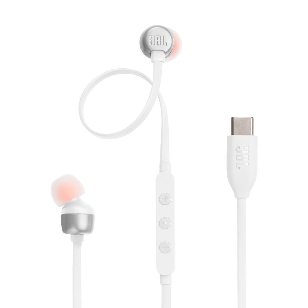 Fone de Ouvido JBL Tune 310C / Com Fio - Branco