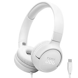 Fone de Ouvido JBL Tune 520C / Com fio - Branco